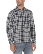 Liverpool Los Angeles Button Front Long Sleeve Shirt