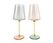 2pc Urban 22cm Bebe Ombre Wine Glass Drinking Stemmed Cup Drinkware Pink/Blue
