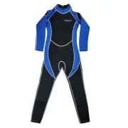 NWT Hisea Kids Scuba Donkey 2.5mm Full Body Neoprene Wetsuit Blue & Black Size 8