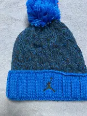 Nike Air Jordan Boys Youth Blue Toboggan Hat Cap Beanie Michael Jordan NWT Bulls
