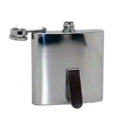Stainless Steel 6oz Flask with Matching Money Clip