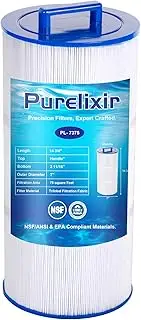 Purelixir NSF Certified PCD75N Spa Filter Compatible with Unicel C-7375, Filbur FC-3964, APCC7500, 1019301, AK-60032, 17543, 75 Sq. Ft, L x OD:14 3/4" x 7", 1-Pack