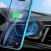 Wireless Car Charger Car Mount Charger 15W Fast Charging with Strong Magnetic Adjustable Air Vent Phone Holder for iPhone 15 Pro Max Plus 14 13 12 Mini