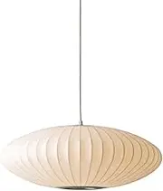 TONFON White Fabric Chandelier Italian Modern Lantern Fabric Silk Pendant Light Saucer Hotel Hall Cafe Ceiling Light Fixture for Kitchen Island Dining Room Bedroom Hallway Bar Living Room Hanging Ligh