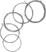 Vaguelly 5pcs String Electric Bass Strings Coated High Carbon Alloy Durable Replacement Strings for All Skill Levels present for Beginners and Musicians