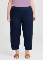 [Taking Shape] Taking Shape Petite Stretch Linen Esme Pant Size 16 in Dark Indigo - Plus Size Women's Petite Plus Dark Indigo