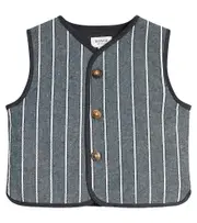 [Donsje] Donsje Baby Ririo striped cotton and linen vest M 3-6 blue