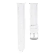 Leather Watch Band 20mm Width with Spring Bar for Most Smart Watches, White