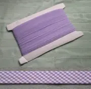 Gingham Bias Binding Lilac - 25mm wide x 5mts