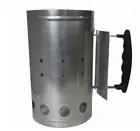 Jumbuck 3.7L Galvanised Steel BBQ Charcoal Chimney Starter Heat Resistant Handle