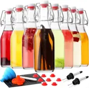 8-Pack 8.5Oz Flip Top Glass Bottles, Swing Top Beer Brewing Bottle for 2Nd Ferme