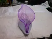 Purple Bathroom Leaf-Shaped Plastic Soap Drain Soap Holder Includ 3 Suction Cup