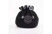D20 Velvet Dice Bag (Black)