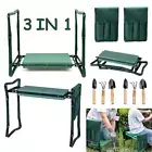 3 in1 Garden Seat Kneeler Foldable with 2 Tool Pouch Home Outdoor Bench Knee Pad