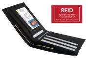 RFID Blocking Men's Bifold Leather Thin Wallet ID Credit Card Front Pocket