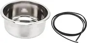 RV Kitchen Sink, Stainless Steel, 295x130mm Round Sink, Compatible with Yacht Motorhome, Flush Mounted Sink, RV Large Capacity Basin