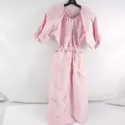 AJE Size 12 Mimosa Cut Out Midi Dress Pink 19AJ5109