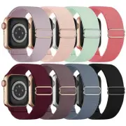 8 Pack Stretchy Solo Loop Band Compatible with Apple Watch Bands for Women Me...