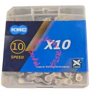 KMC X10-116L, NP/BK 10 Speed Bicycle Chain For Shimano Sram Campagnolo & Others