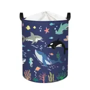 Clastyle 45L Sea Shark Turtle Octopus Laundry Basket Waterproof Pool Beach To...