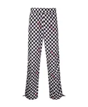 damier-print track pants M Black