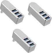 Mobestech 3pcs Hub Card Reader Drive USB Adaptor Camera Card Reader USB Splitter Portable Flash Drive Expansion Transfer Adapters Controller Aluminum Alloy to Rotate Rotatable