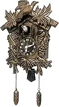WALPLUS 20.2x37cm Brown Vintage Cuckoo Clock With Cuckoo Call Simple Fashionable antique style Pendulum Clock Home DIY Decoration Office Accessories Minimalist Design Bedroom Decor Stylish Living Room