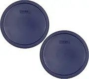 Pyrex 7403-PC 10 Cup Blue Round Plastic Storage Lid - 2 Pack (For SCULPTURED Mixing Bowl ONLY)
