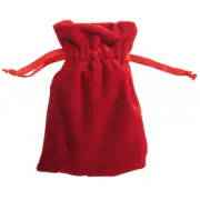 NEW Small Velvet Bag (Red) 4x6 Inches Drawstring Pouch