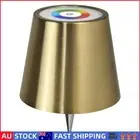 Wireless Bottle Lamp Rechargeable Warm Light & RGB LED Table Lamp (Gold Plating)