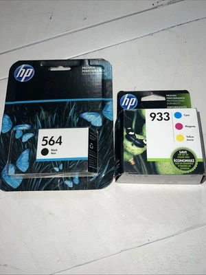 Expired Ink HP Black 564 Exp 2019/ HP 933 Color Exp Oct 2020/