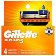 Gillette Fusion5 Men's Razor Blade Refills, 4 Cartridges