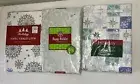 Set Of 3 Christmas Vinyl Table Cloths Holiday Seasonal