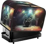 rock band stage Toaster Cover 2 Slice Bread Machine Covers Waterproof Universal Size Kitchen Small Appliance Cover with Hang Loop, Dust and Fingerprint Protection