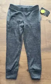 NWT Girls CHAMPION Duo Dry Warm Tech Fleece Pants Dark Heather Gray Cozy Inside!