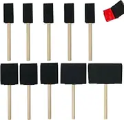 10PCS Foam Brush, Reusable Sponge Paint Brushes Set with Wooden Handle Craft Painting Graffiti Strong Water Absorption for Children