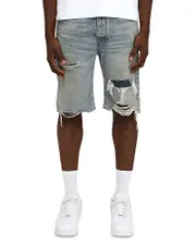 Purple Brand Faros Relaxed Fit Patched Shorts
