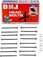 DNJ HBK1105 Head Bolt Kit for 2002-2012 Dodge, Jeep, Mitsubishi, Ram 1500, Commander, Dakota 3.7L V6 12V SOHC 226cid