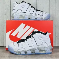 在飛比找蝦皮購物優惠-W NIKE AIR MORE UPTEMPO 白 銀 冰底