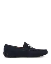 Ferragamo Men's Parigi New Gancini Bit Suede Drivers