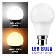 E27/B22 Globe Bayonet/Screw LED Bulb Lamp Ball Cool/Warm White Home Light 6X/10X