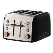 Russell Hobbs Brooklyn 4 Slice Toaster - Black with Copper Details