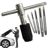 T Handle Tap Wrench Set, Tap Wrench Tool Set | Tapping Threading Tool Set - Household Ratchet Tap Wrench T-Type Screw Up Tool