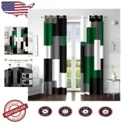 Modern Blackout Drapes - 96 inch Grommet Curtains, 2 Panels in Geometric Pattern