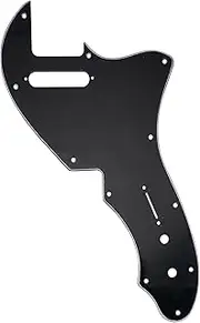 Musiclily Pro 11 Holes Guitar Pickguard for USA Fender 69 Tele Thinline Style Electric Guitar, 3ply Black