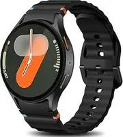 Sport Band Compatible with Samsung Galaxy Watch 7 Band 40mm 44mm,No Gap Soft Silicone Bands For Galaxy Watch FE 40 mm/Galaxy Watch 6/6 Classic 5 4 Band 40mm 44mm/20mm Watch Band For Women Men