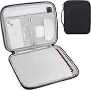 9-11 Inch Tablet Carrying Sleeve, Padded Travel Bag for iPad Pro 11-in (M4), iPad 10.9 (10th Gen), iPad Air 11-in (M2), Galaxy Tab S9/S8 (Black-Updated Version, 9-11)