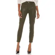 7 For All Mankind Women's NWT Skinny Cargo Pants in Army Coated Size 28