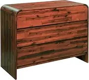 Chest of Drawers Solid Acacia Wood Dresser with 3 Drawers, 90x37x75 cm, Bedroom Storage Organizer, Black Finish, Timeless Design for Closet & Kids Room Furniture, Durable Wooden Dressers
