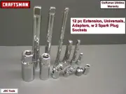CRAFTSMAN 12 pc Extension Accessory Set w 2 Spark Plug Sockets 11
